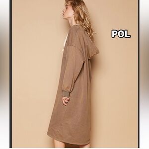 POL Brown Hooded Dress